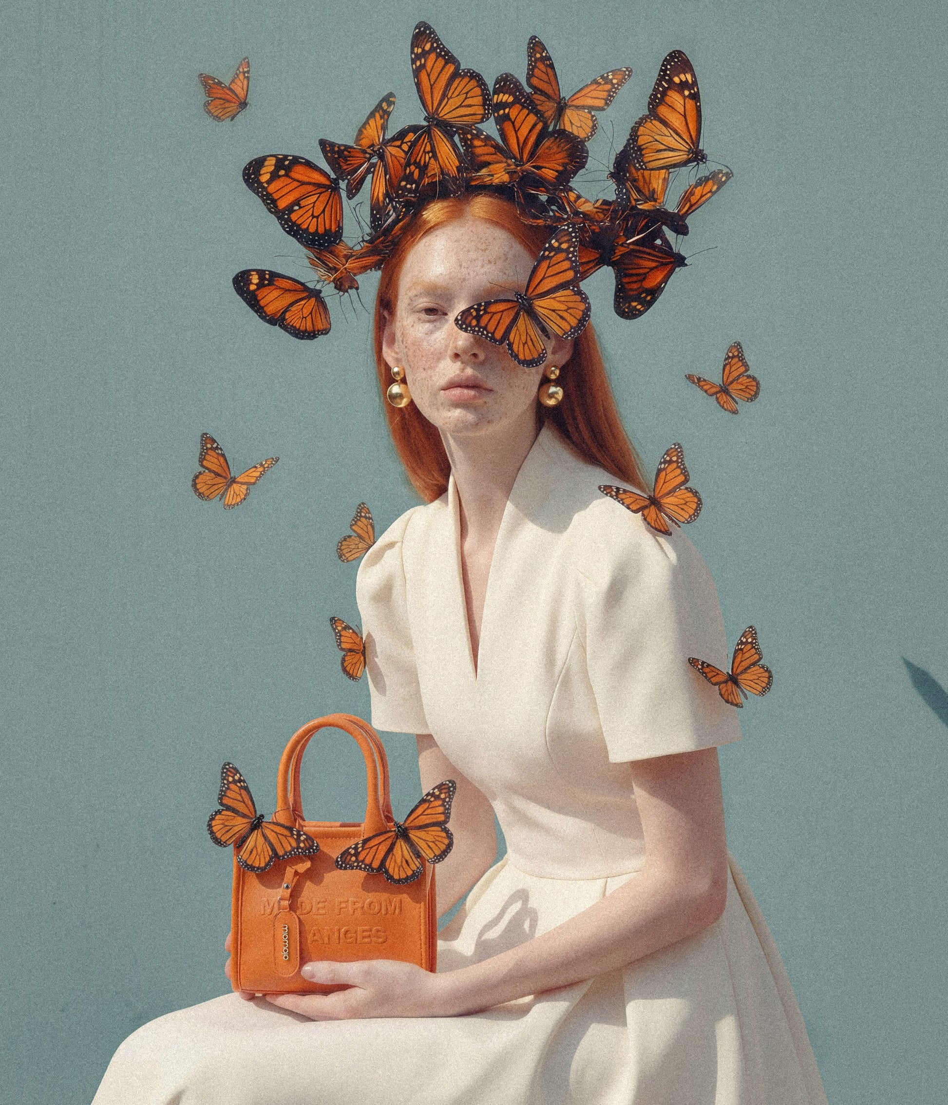 Alima Deluxe Tote S – Orange (auf Orangenbasis)