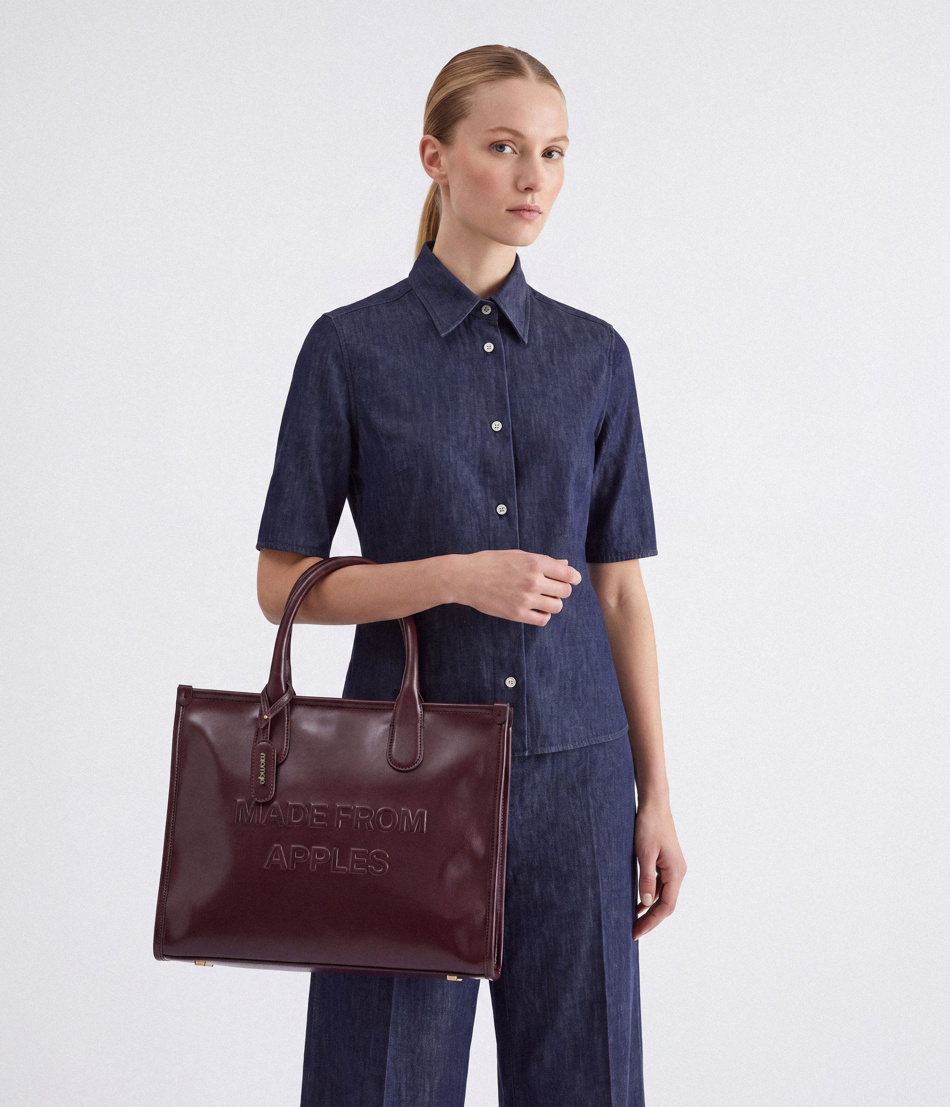 Alima Deluxe Tote L - Borgogna (Apple-based)